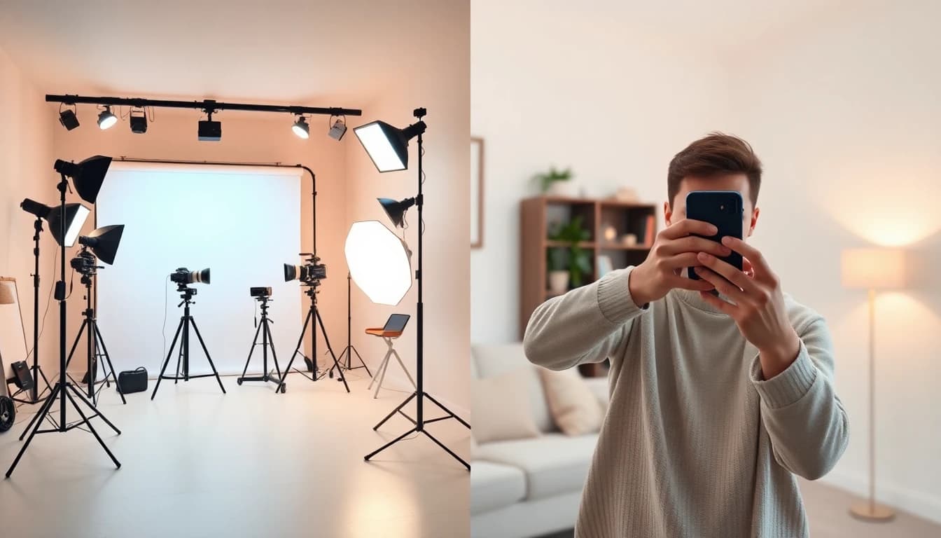 AI headshot generator vs professional photographer studio comparison